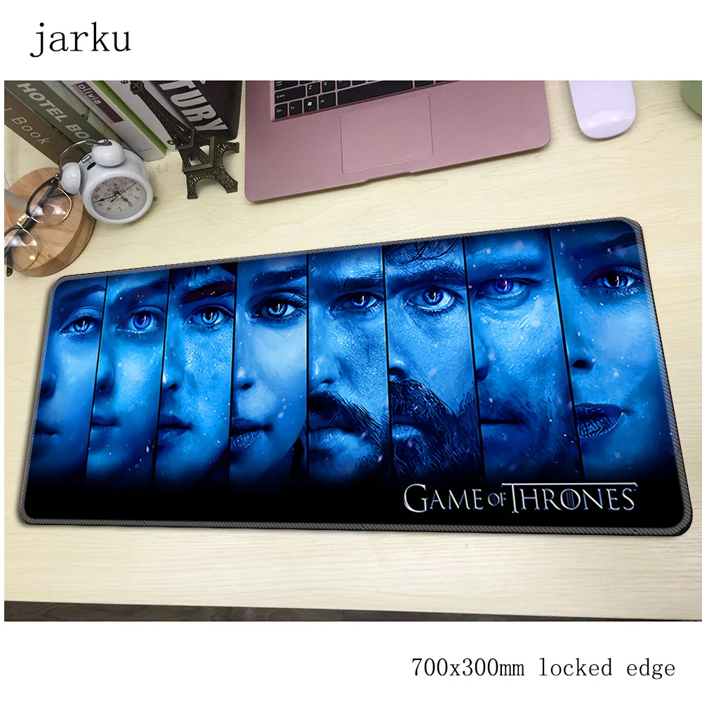 Игровой коврик для мыши Game of Thrones, 700x300X3 мм, игровой коврик для мыши, большой подарок, аксессуары для ноутбука, ПК, эргономичный коврик для ноутбука