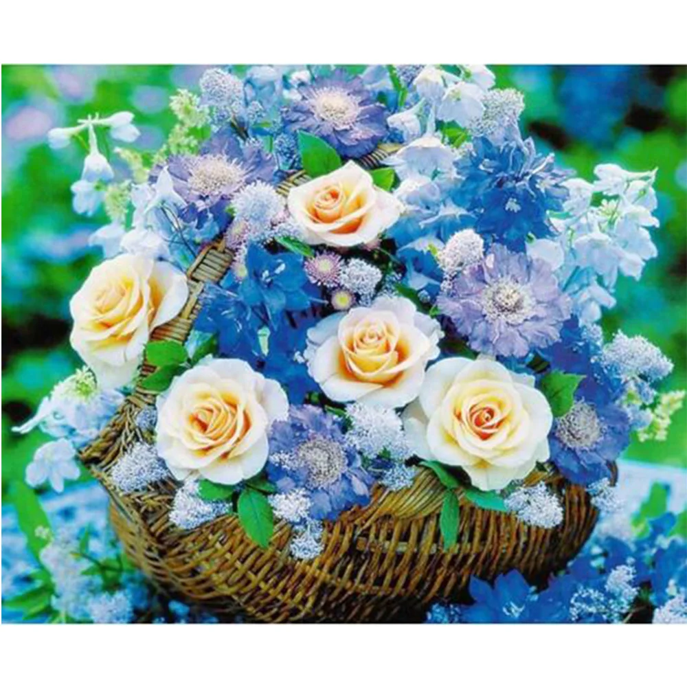 

Diy diamond painting 5d cross stitch crystal mosaic full square diamond unfinish home decorative embroidery flowers mural Y908