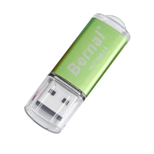 Bernal высокоскоростные USB 2.0 flash drive флэш- диск USB- кабель pendrive 8 гб памяти металла до 32 гб, 64 гб USB- флешки pendrives включать usb flash drive - Цвет: Зеленый