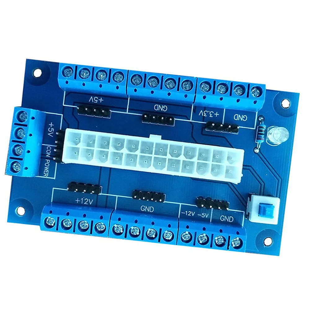 

24/20-pin Adapter DIY Power Supply Computer Desktop Breakout Board Module ATX Accessories PC Latching Button Electronics-Salon