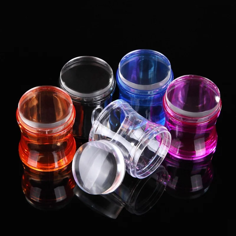 

Double Head Clear Jelly Silicone Nail Stamper 3.8cm With Scraper Stamping Nail Art Tool Set For Nail Stamp Plate Tool