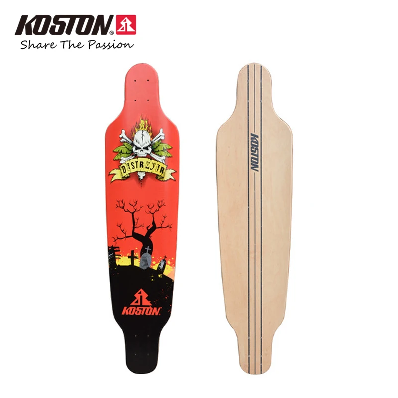 Koston pro longboard палуба с 8ply канадского клена воздушный пудра, Качество длинные скейтборд-вертушки для крейсерских назначения