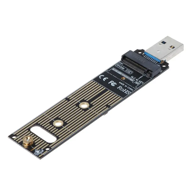 Portable High Performance NVME to USB Adapter M.2 SSD to Type-A Card USB 3.1 Gen 2 Bridge Chip M2 SSD Key M for Windows XP/7/