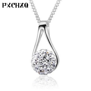 

Simple luxury super flash Shambhala crystal pendant necklace pendant female fashion silver plated jewelry 18MM