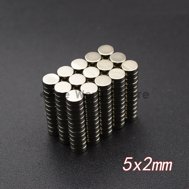 10 шт. неодимовые Дисковые магниты 5x2 мм N35 Супер Сильные мощные редкоземельные 5 мм x 2 мм маленькие круглые магниты