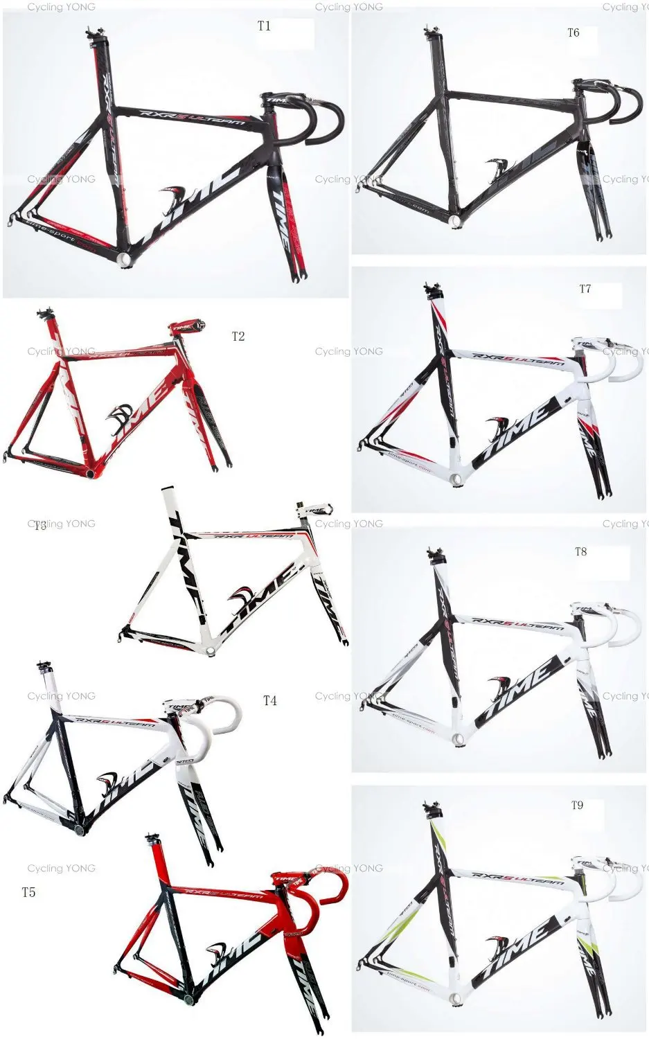 Time Rxrs Carbon Frame Road Bike Frame,fork,headset,seatpost,,clamp,time Frame,road Bike Frame