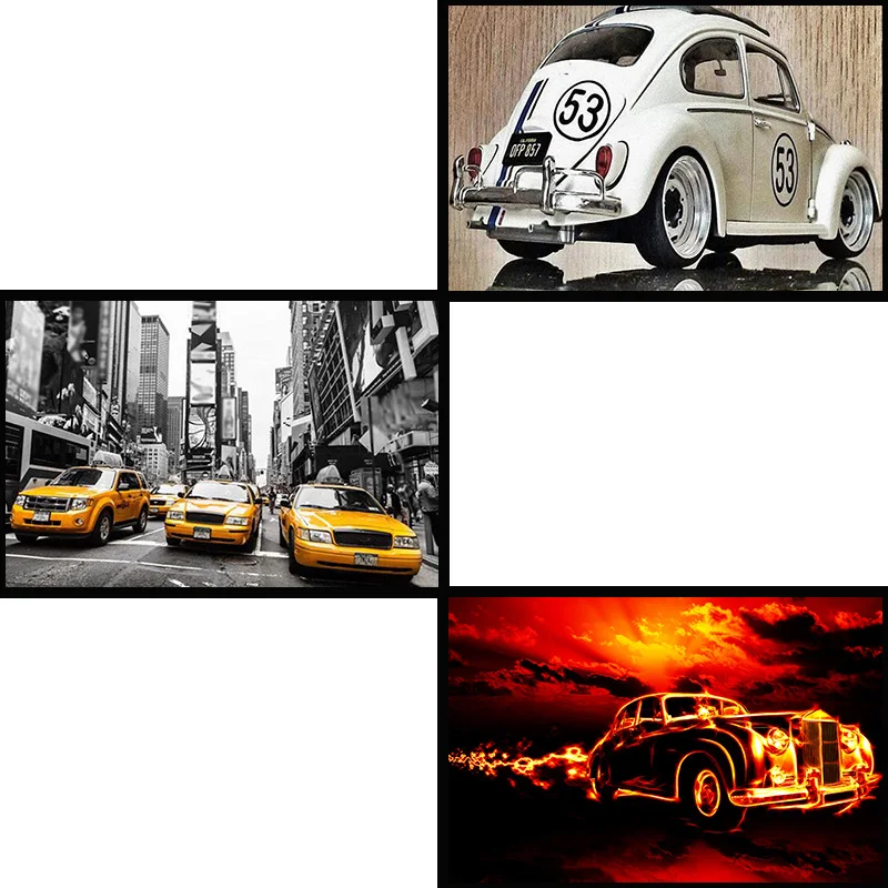 

5D DIY Diamond painting Cross stitch car set Full Diamond embroidery Ancient bus Full Round Diamond mosaic color autos