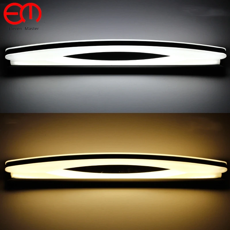 

Modern minimalist acrylic mirror lamp LED bedroom wall lamp bathroom toilet stainless steel led mirror light wall light KML0012