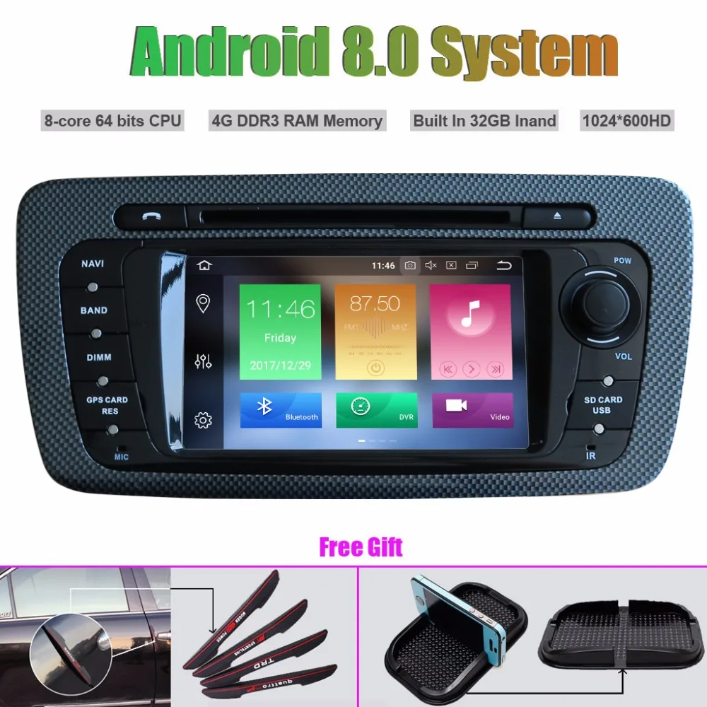 Octa Core Android 8.0 CAR DVD Player for SEAT 2009 2013 GPS