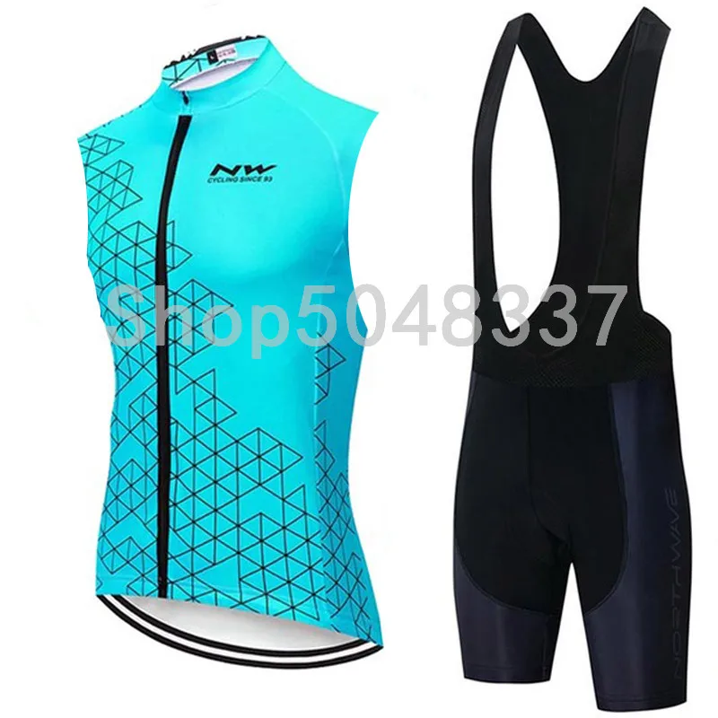 5 Новинка Лето NW pro Мужская одежда для велоспорта велосипед maillot ropa ciclismo мужские без рукавов Велоспорт Джерси велосипед Bib шорты набор - Цвет: 5