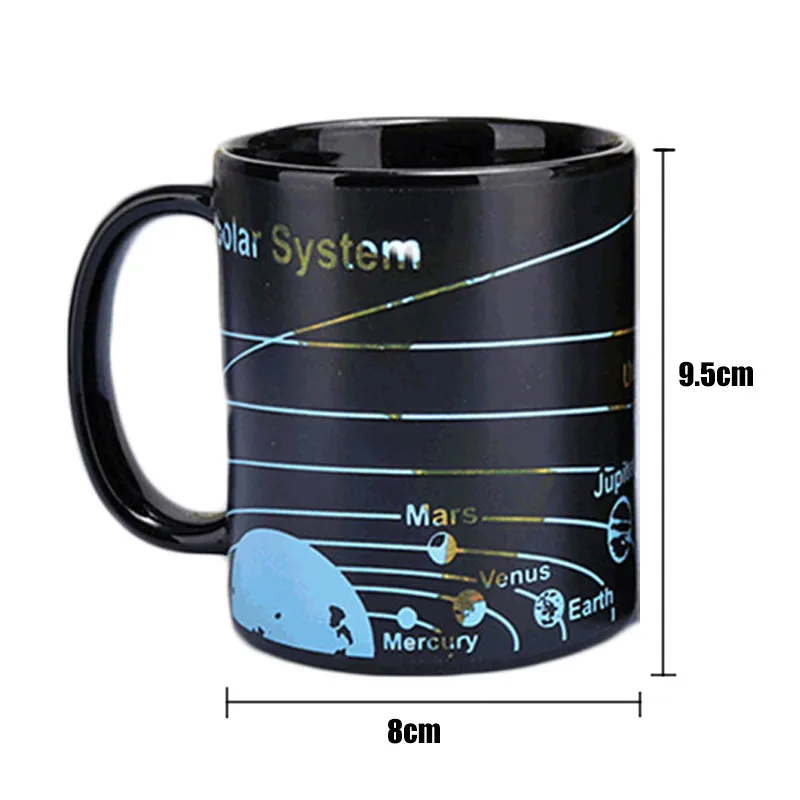 Transhome креативная керамическая Кофейная Кружка 380 мл фарфоровые меняющие цвет кружки Солнечный Dis цвет ation чашка карта земли Хамелеон чашки подарок