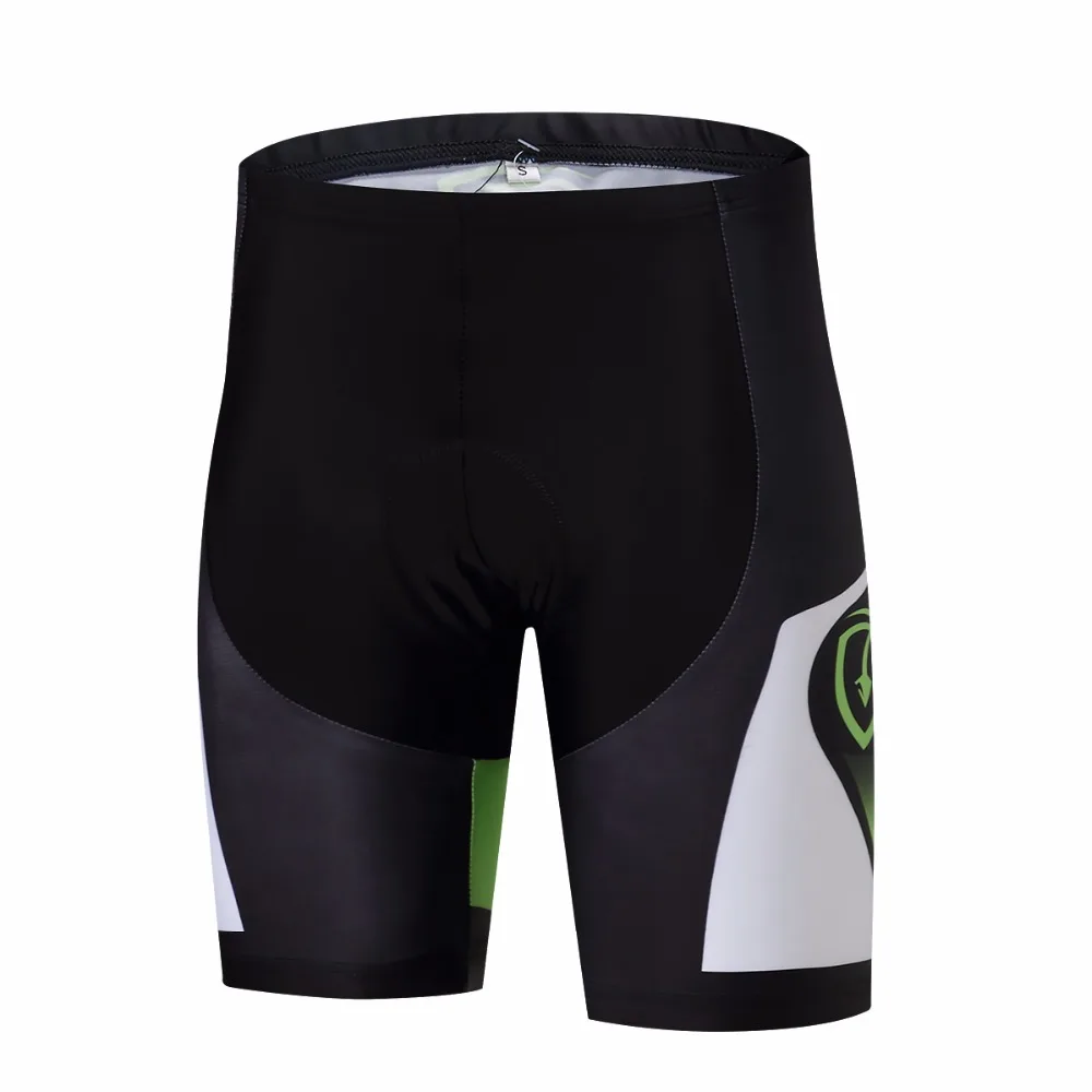 Green Contrast Color Design Men Riding Cycling Shorts with Padding