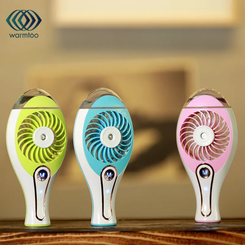 

New 2 in 1 Design 3W Rechargeable 2000 mAH Battery Mini USB Fan Spray Humidifier Air Condition Cool Fan For Home Comfort