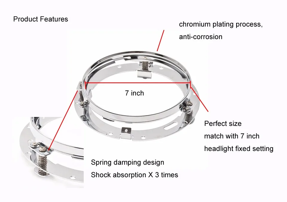 Мото Аксессуары 60 Вт светодиодные фары " ангельские глазки фары Hi/Low beam moto rcycle фары Mouting с 7-дюймовым корпусом ведро