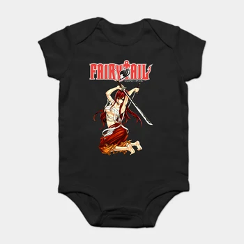 

Baby Onesie Baby Bodysuits kid t shirt New FAIRY TAIL Anime Erza Free Shipping Cotton Tee