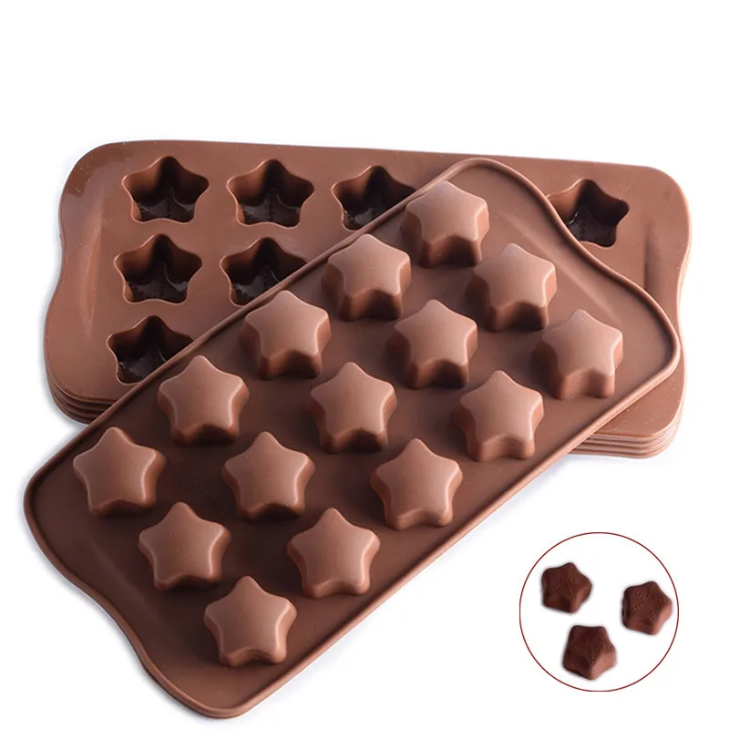 1 шт., силиконовая форма для шоколада, 15 форм, инструменты для выпечки шоколада, антипригарная силиконовая форма для торта, желе и конфет, 3D форма, сделай сам, лучшая
