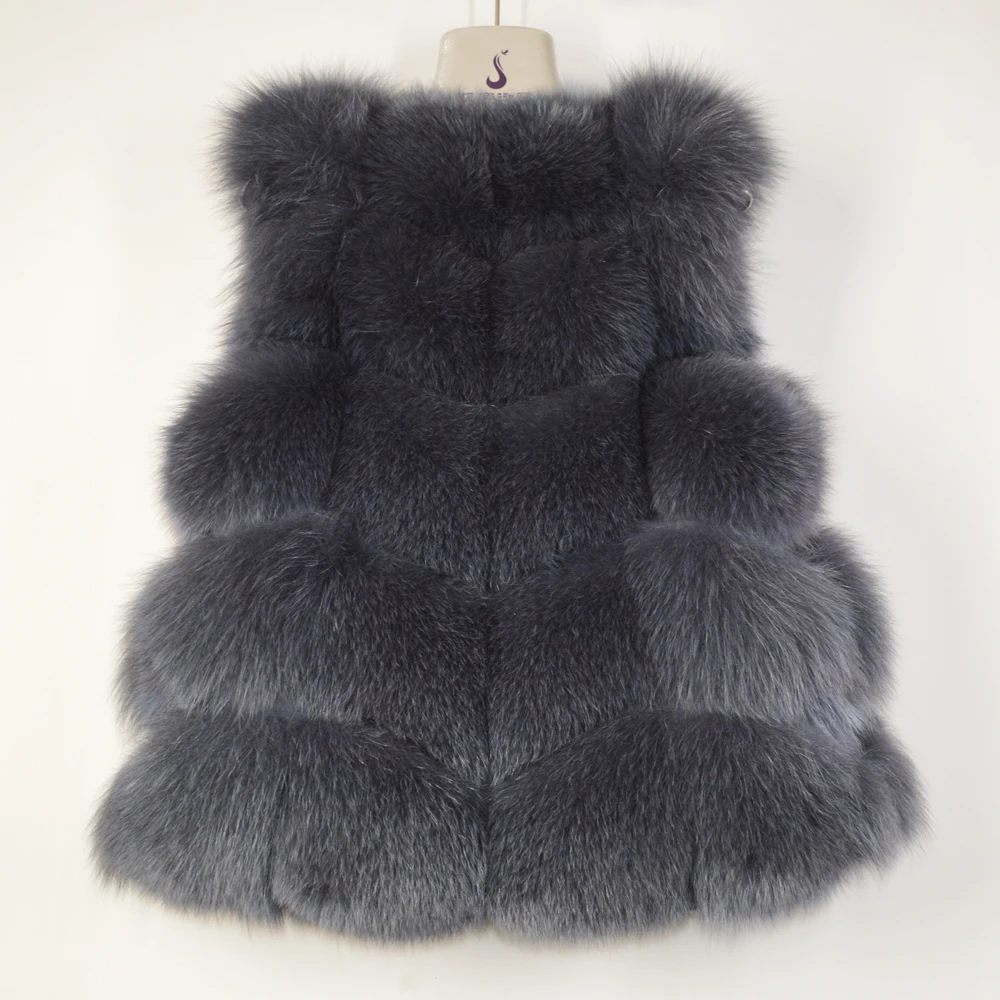 100 Qualité Renard Lady beige Chaud brown bright Véritable Dark White Sans D'hiver Mode Réel De Manches grey Veste color Femmes Blue Fox Fourrure Nouveau 1 natural Naturel Green Grey Gilet light FwXzq0PBO4