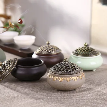 

Ceramic Incense Burner Sandalwood Plate Incense Fumigation Mosquito Incense Burner Living Room Home Decor