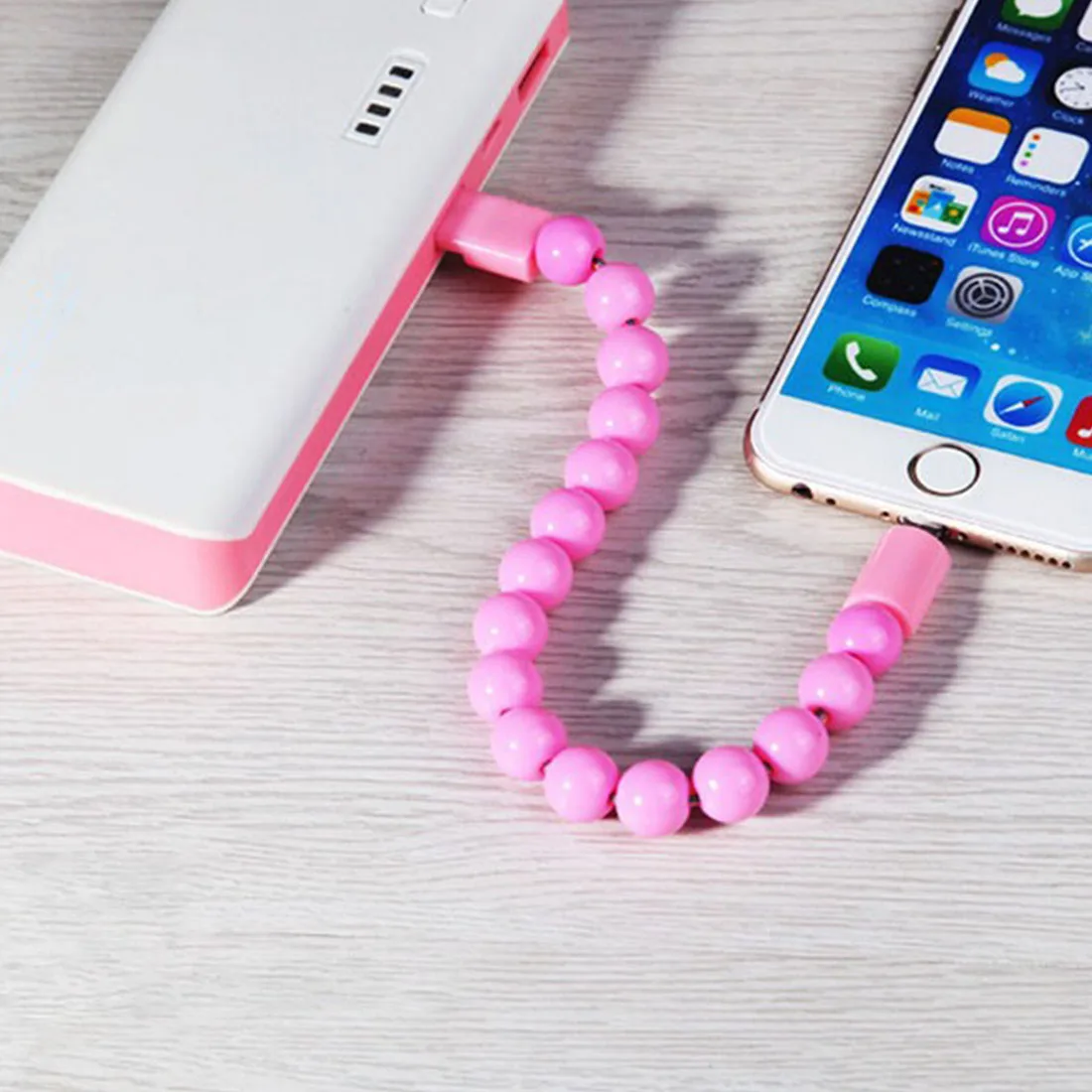 Носимый USB зарядный браслет бусы зарядный кабель портативный usb-телефон зарядное устройство для телефонов iPhone type C Micro USB Android
