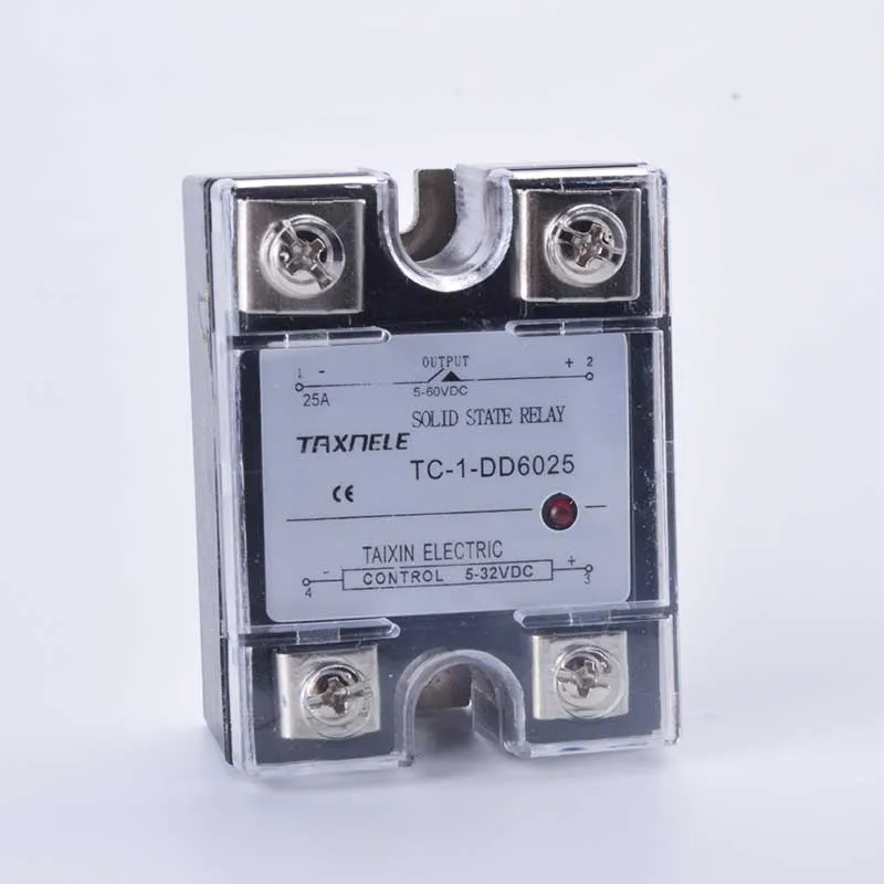 DC-DC SSR твердотельные реле SSR-25DA SSR-10DA SSR-40DA вход 5-32VDC выход 5-60VDC SSR 40A SSR с защитным чехлом SSR DC-DC