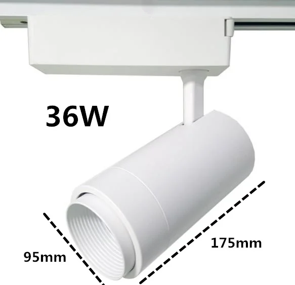Faixa de Luz Trilho de Alumínio Ângulo de Luz Linhas de Fundo Levou Lâmpada Pista Teto Ajustável 3 Elétrico Holofotes 240 v 36 w Cob 4 de luz Ajustável lâmpada 3 linhas de