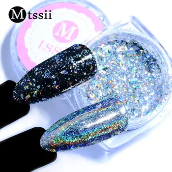

Mtssii 0.2g/box Galaxy Nail Flakes Bling Rainbow Laser Nail Art Sequins Holographic Glitter Powder Paillettes