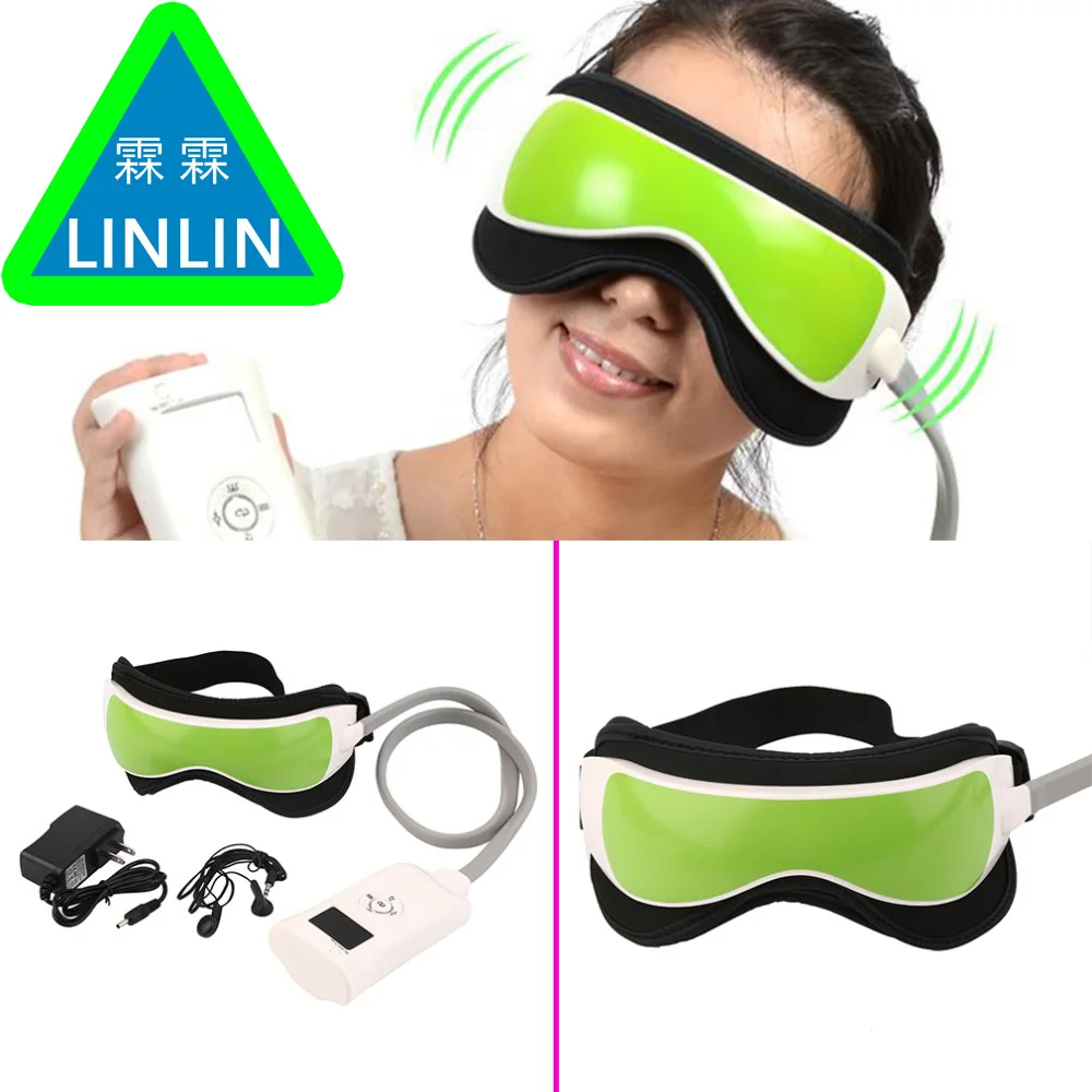 Linlin Gustala воздушное давление Массажер для ухода за глазами с MP3 6 функций развеять против мешков под глазами, магнитное нагревание глаз