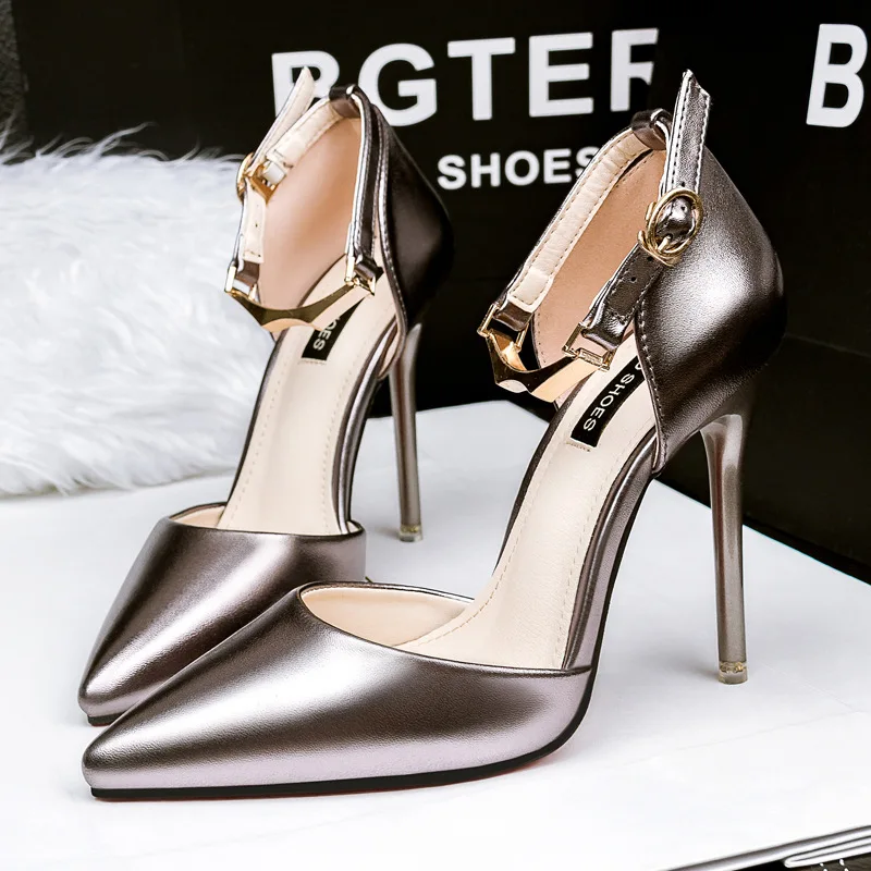 Fresco Moda Zapatos Cresfimix b d Hauts Garras Mujeres Tacón B2572 Femmes De Mujer A c Estrecha Pu Calle Cómodo Punta Alto p6f6Iqx