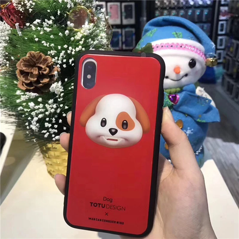 Чехол TOTU Deluxe из ТПУ и закаленного стекла для iPhone X 10 чехол с крючком мобильного