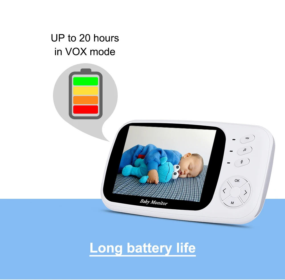 3,5 дюймов беспроводной Babyfoon Met камера видео детский монитор ночного видения Babyphone камера безопасности Bebe монитор с держателем