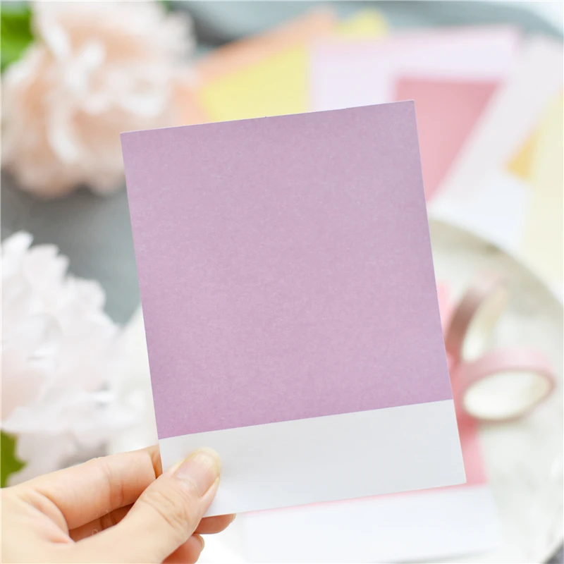 Lovedoki Solid Color Note Sticky Set Index Pages Notepad Paper Planner Decorative Stickers Office Decoration Cute Stationery