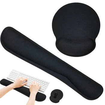 

New Memory Foam Set Nonslip Mouse Pad Wrist Support & Keyboard Wrist Rest for Office Computer Laptop EM88