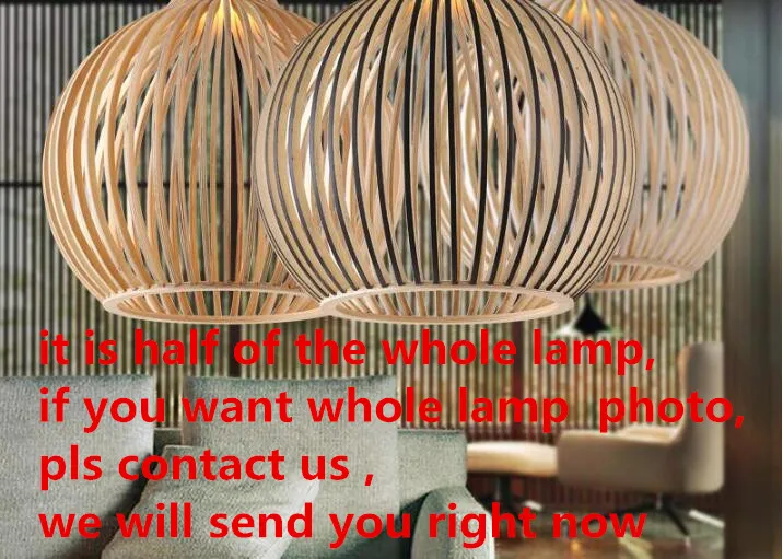 

Modern wood E27 bulb pendant lamp norbic home decoation living room bird cage black LED lighting