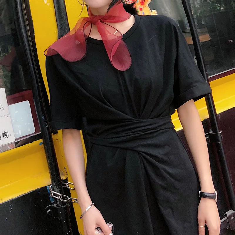 17*90cm Long Organza Choker Solid Color Chic Women Skinny Scarf Stylish Neck Scarfs Hair Scarfs Neck wear Wristband Head wear