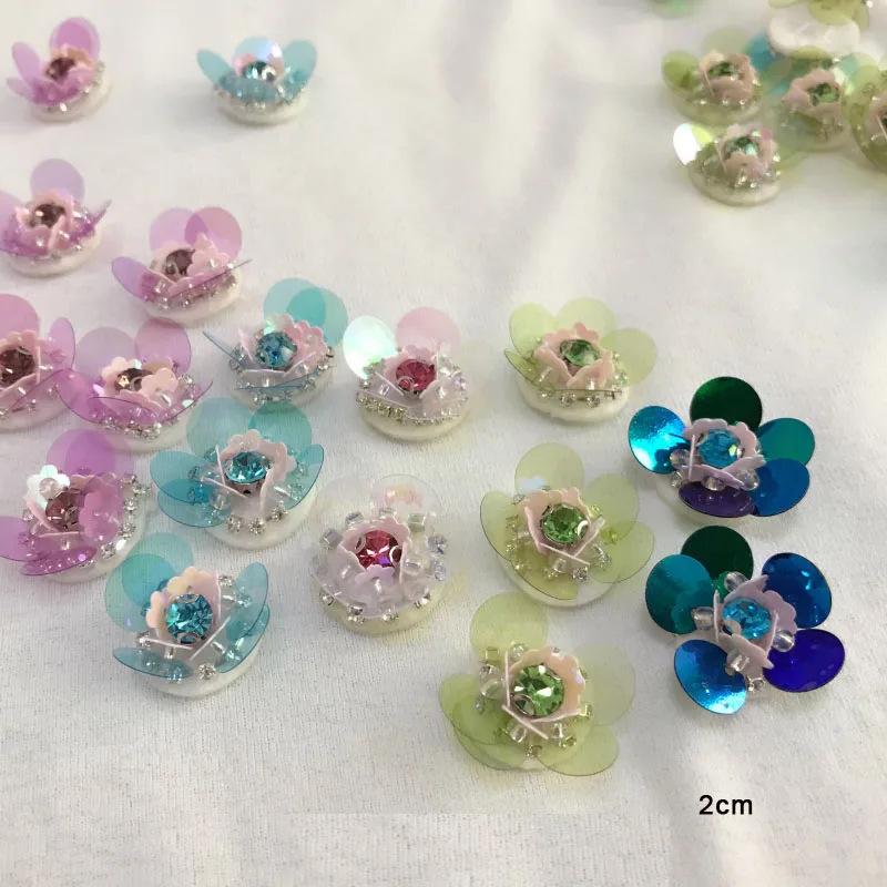 3 handmade flowers patch