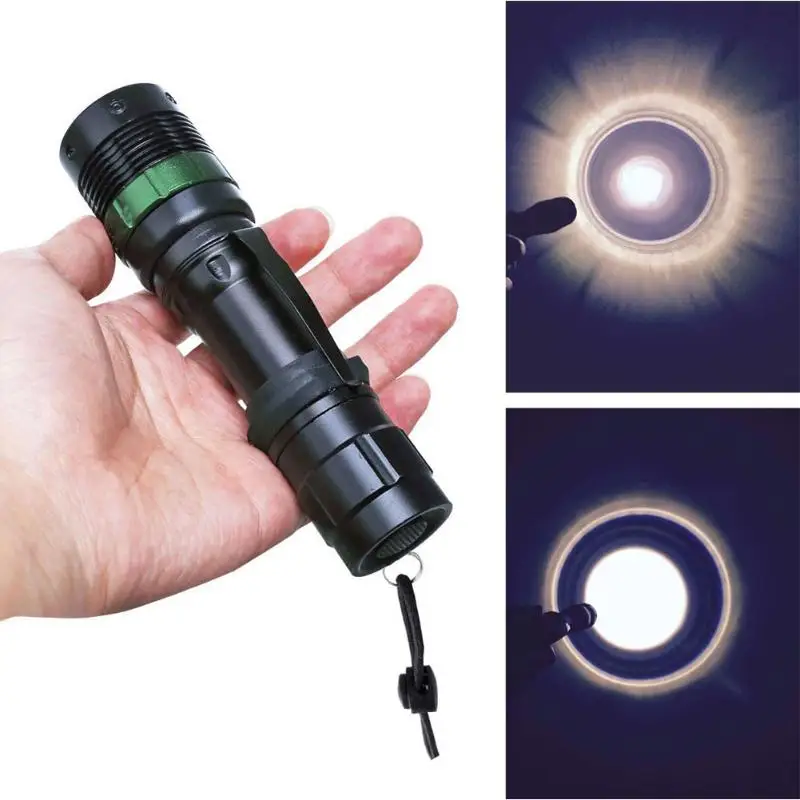 

Portable Flashlight Zoomable Flashlight Torch 3500 LM 3 Modes XML T6 LED Rechargeable A linternas frontales cabeza