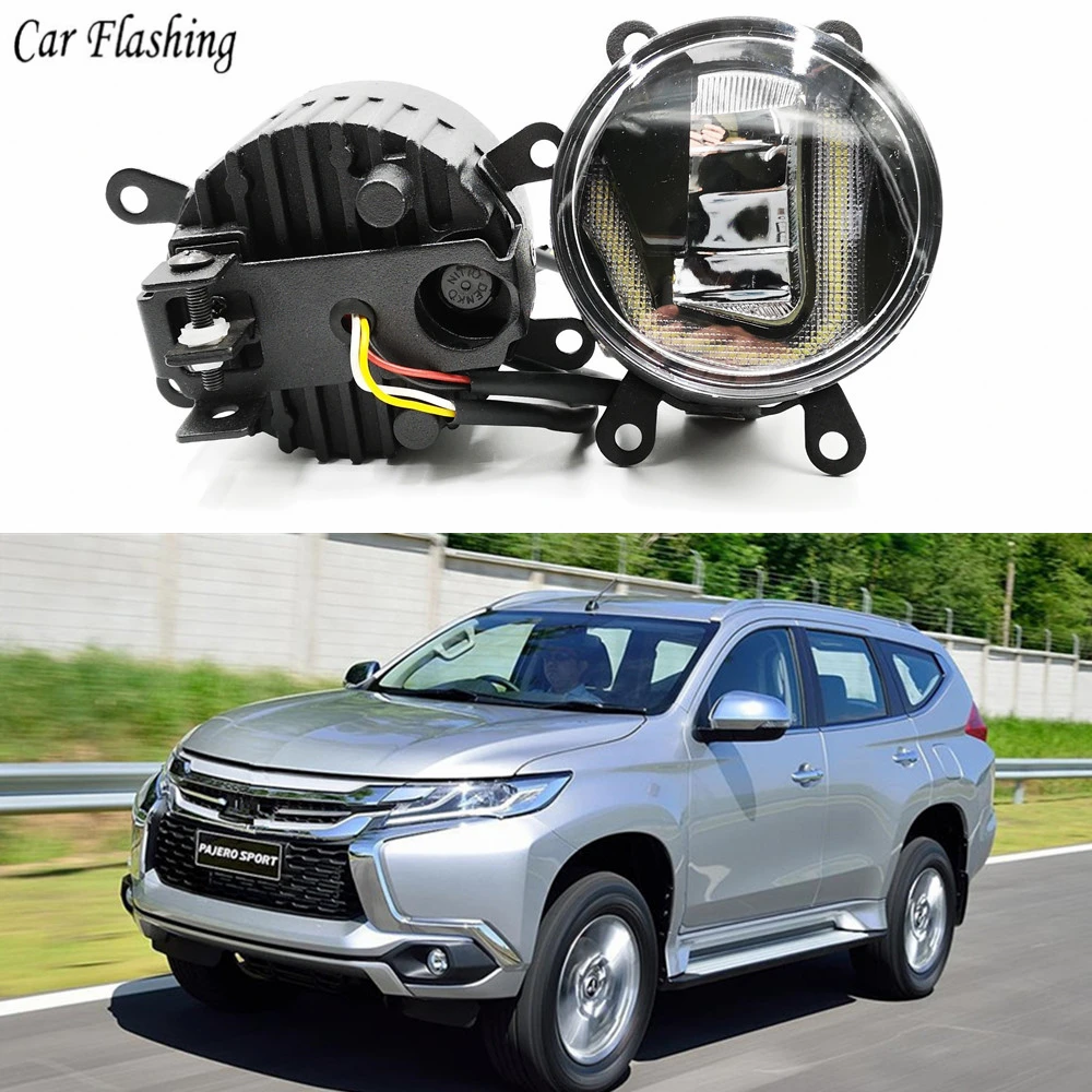 3 в 1 функции LED для Mitsubishi Montero Sport 2013 2018 DRL Дневной светильник проектор