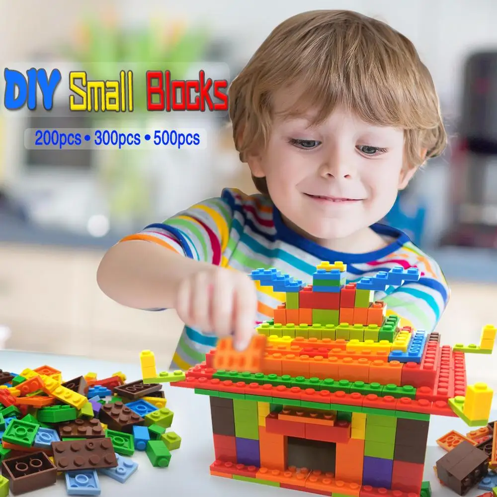 

New 500 pcs 8 Colors Brick Dots Small Blocks Parts Building Block DIY Particle Toy Brick Puzzle toys Gift for children