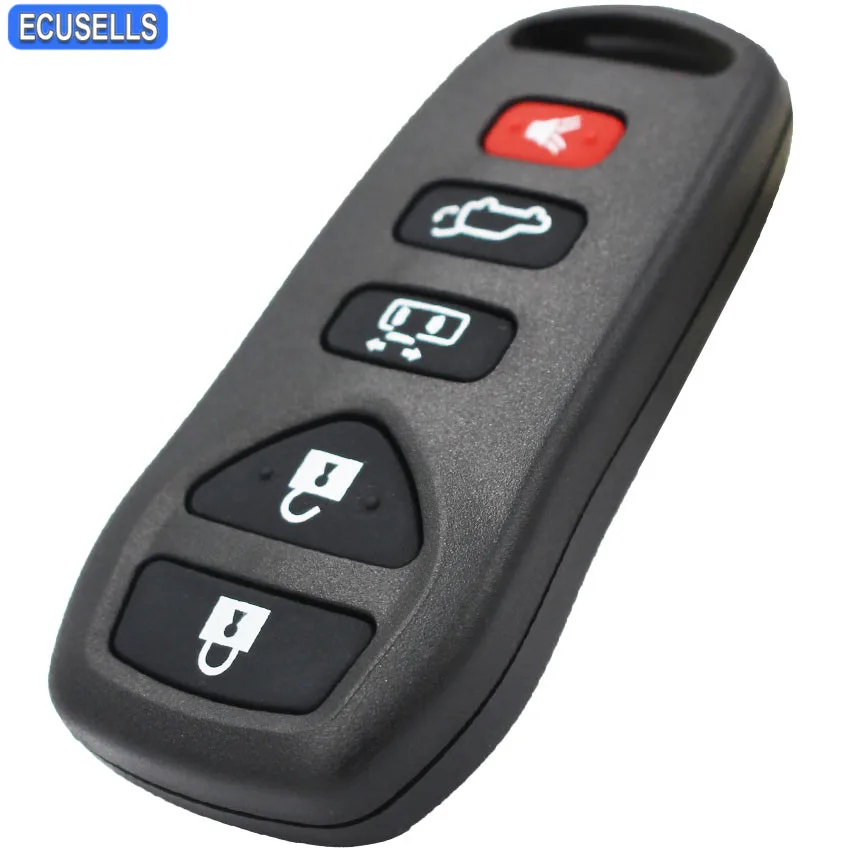 

4+1/5 Button Remote Smart Car Key Shell Case Housing for Nissan Armada Frontier Quest Titan Murano Pathfinder Xterra Uncut Blade