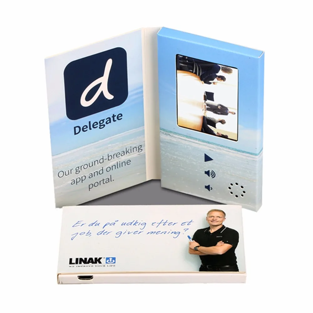 Дизайн Производство Настройка 2,4 дюймов бизнес видео брошюра видео поздравительная открытка видео-открытка для рекламы