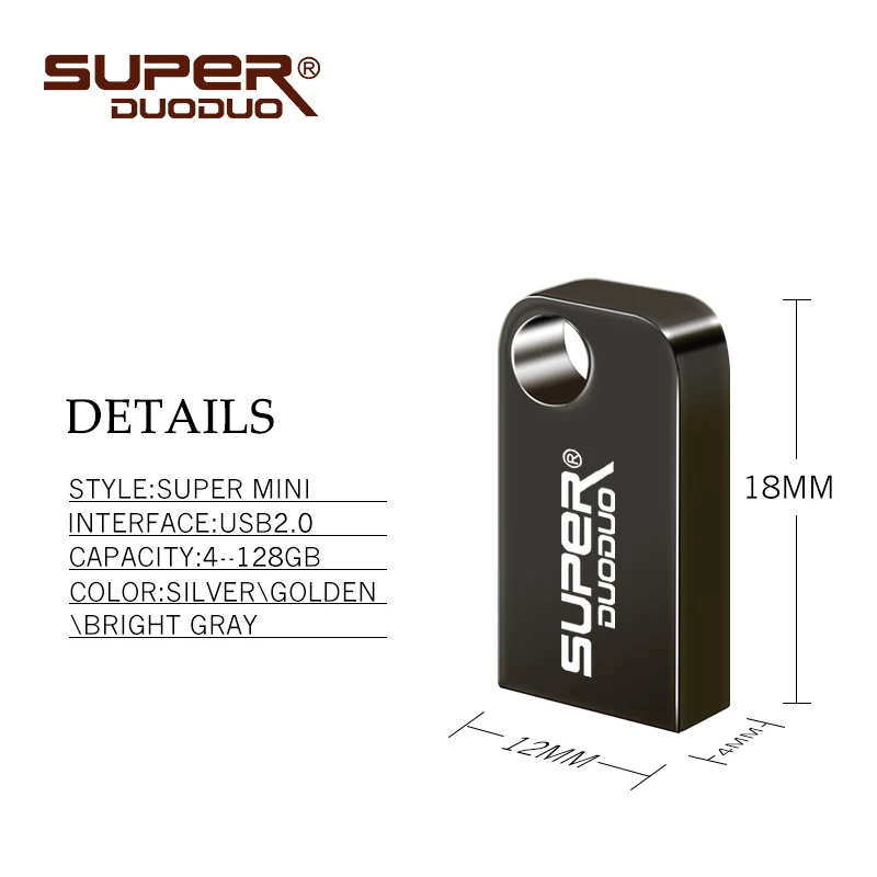 Супер миниатюрный флэш-накопитель 32 ГБ 16 ГБ 8 ГБ 4 ГБ металлический флеш-накопитель USB 2,0 Флешка карта памяти 64 Гб мини Usb флэш-накопитель