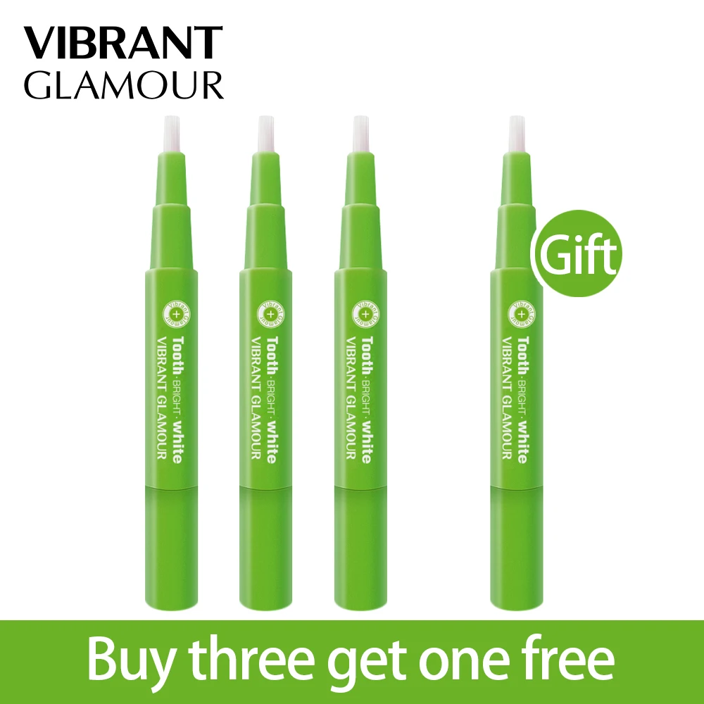 

VIBRANT GLAMOUR Buy 3 Get 1 Gift Teeth Whitening Pen Cleaning Serum Remove Plaque Stains Oral Hygiene Tooth Gel Whitenning Tool