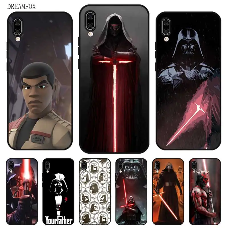 N411 Star War Cool Black Silicone Case Cover For Huawei Honor 6A 6C 6X 7C 7X 8 Lite Pro |