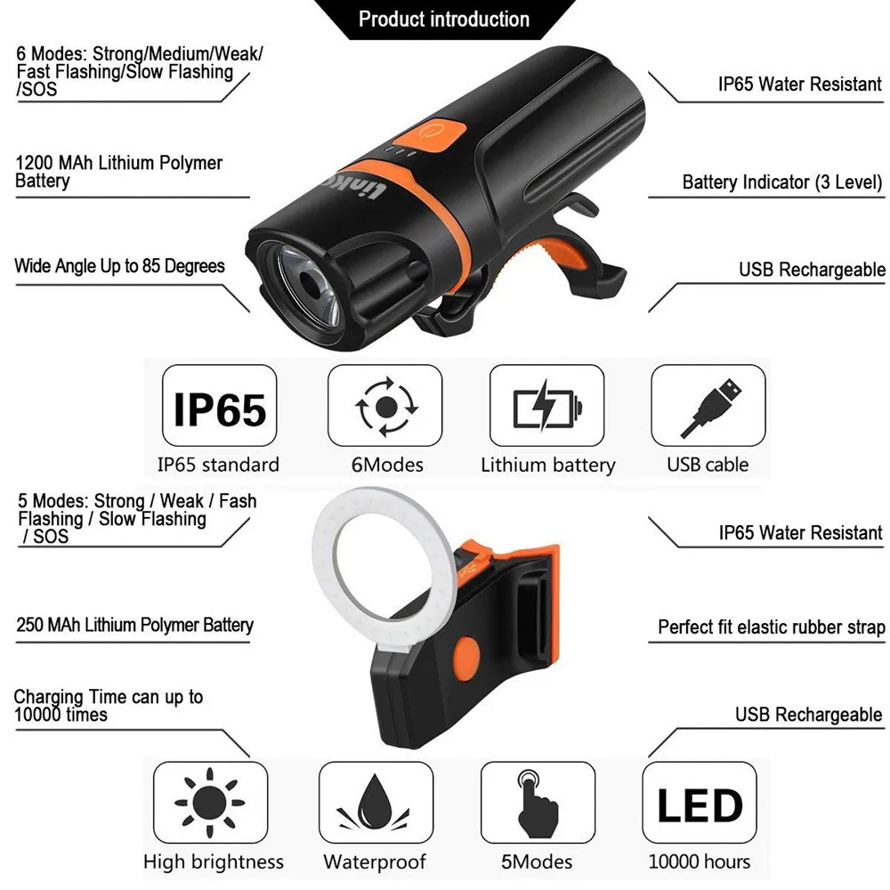 Best High Light T6 LED Cycling Safety warning light Bike Lamp Waterproof Bicycle Head Light Flashlight Велосипедные аксессуары #15 2