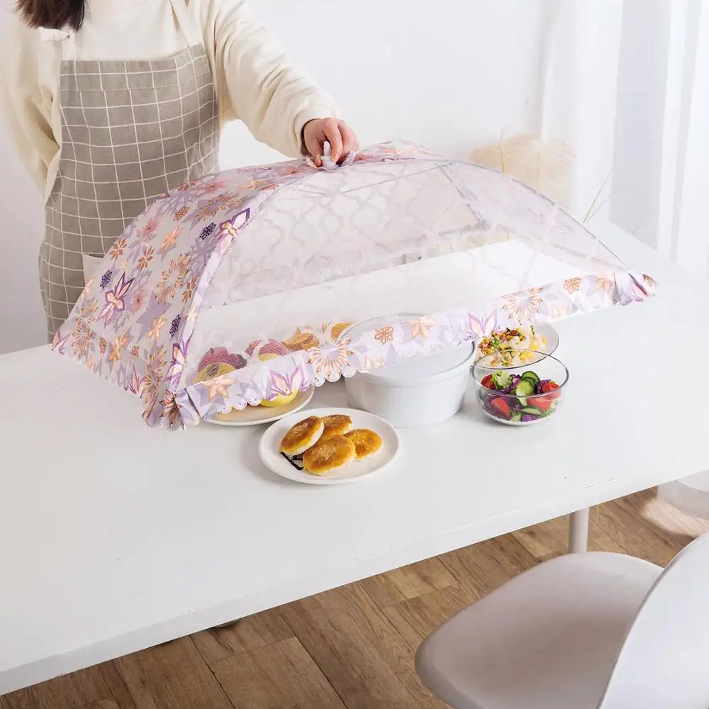 

OTHERHOUSE Folding Food Cover Table Net Umbrella Mesh Screen Food Protector Kitchen Food Tent Dish Cover Table Mesh Kichen Tools