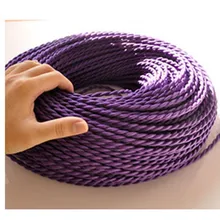 2 метра/2 0,75 мм x Лот античного специального пути, через 2 метра фиолетового плетеного кабеля искажения сердечника