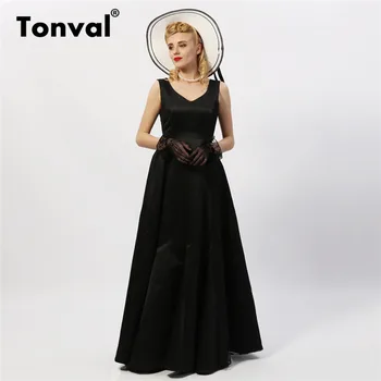 

Tonval Gorgeous Lace Maxi Dress High Waist Elegant Women Vintage Party Night Long Dresses