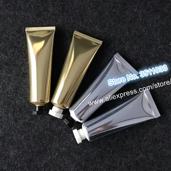 

20PCS Silver Gold Cosmetic Foundation Package DIY Empty Plastic Portable Facial Cream Container 50g Hose Soft Hand Cream Tube