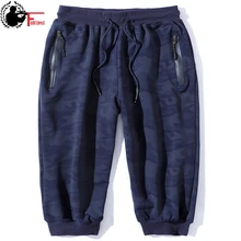 Мужская одежда большого размера, хлопковые летние камуфляжные шорты, плюс 6XL 7XL 8XL, длина 3/4, бриджи, мужские камуфляжные шорты с карманами, мужские брюки