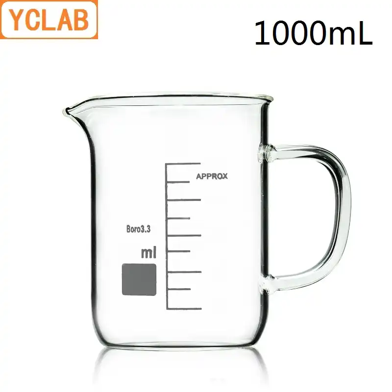 Yclab 1000ml Beaker Low Form Borosilicate 3 3 Glass 1l With Graduation Handle Spout Measuring Cup Laboratory Chemistry Equipment Beaker Aliexpress Yclab 1000ml Beaker Low Form Borosilicate 3 3 Glass 1l With Graduation Handle Spout Measuring Cup Laboratory Chemistry Equipment Beaker Aliexpress